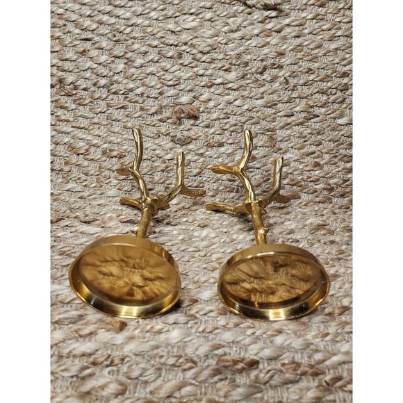 Vintage Gold Tree Branch Jewelry Display Key Holders Home Decor Shabby Chic Boho - Picture 5 of 12